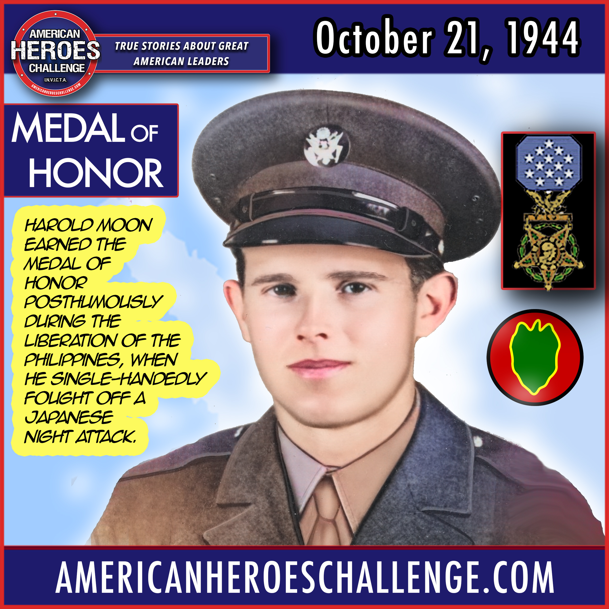 Featured image for “October 21 Harold Moon Medal of Honor”