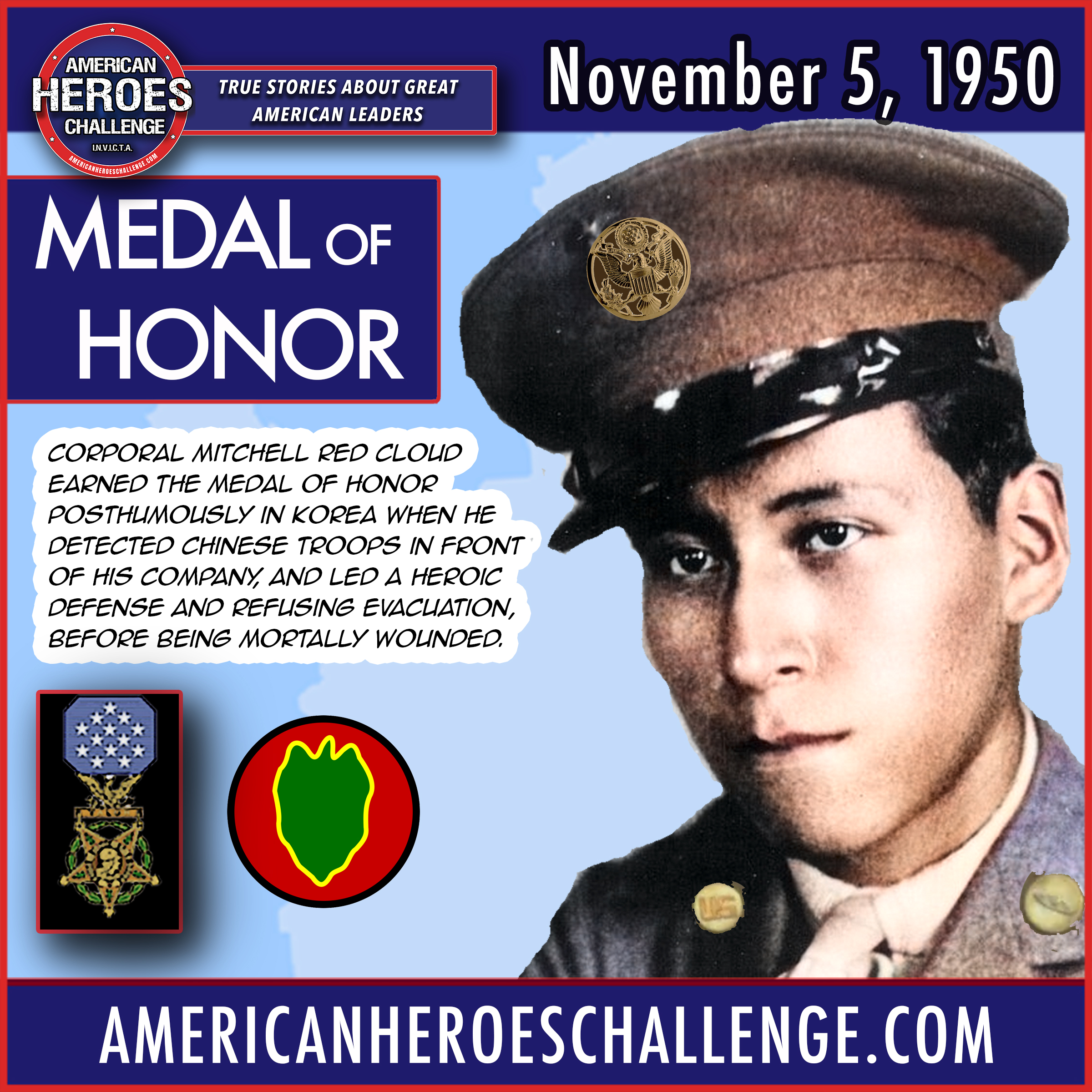 Featured image for “November 5 Mitchell Red Cloud Medal of Honor”