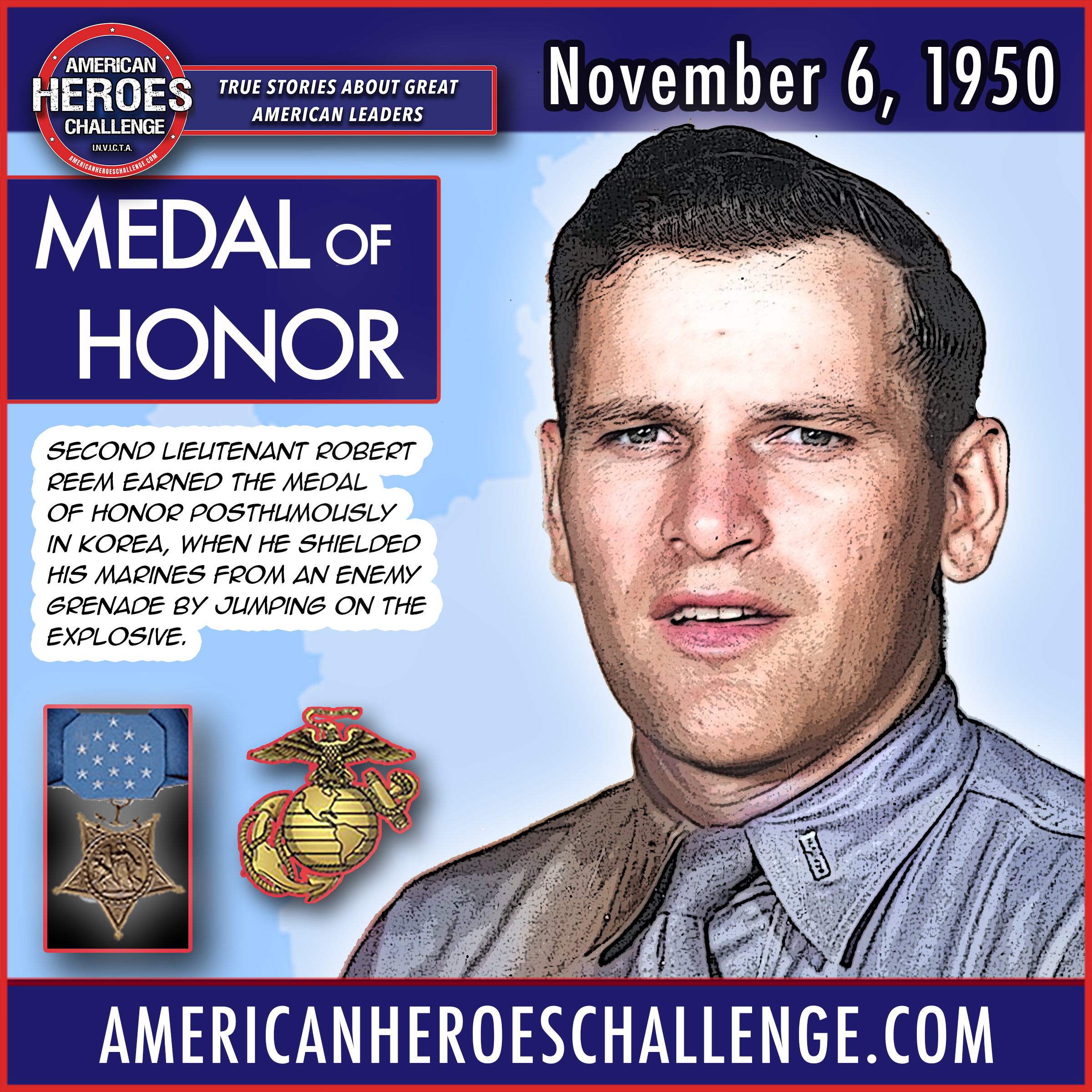 Featured image for “November 6 Robert Reem Medal of Honor”