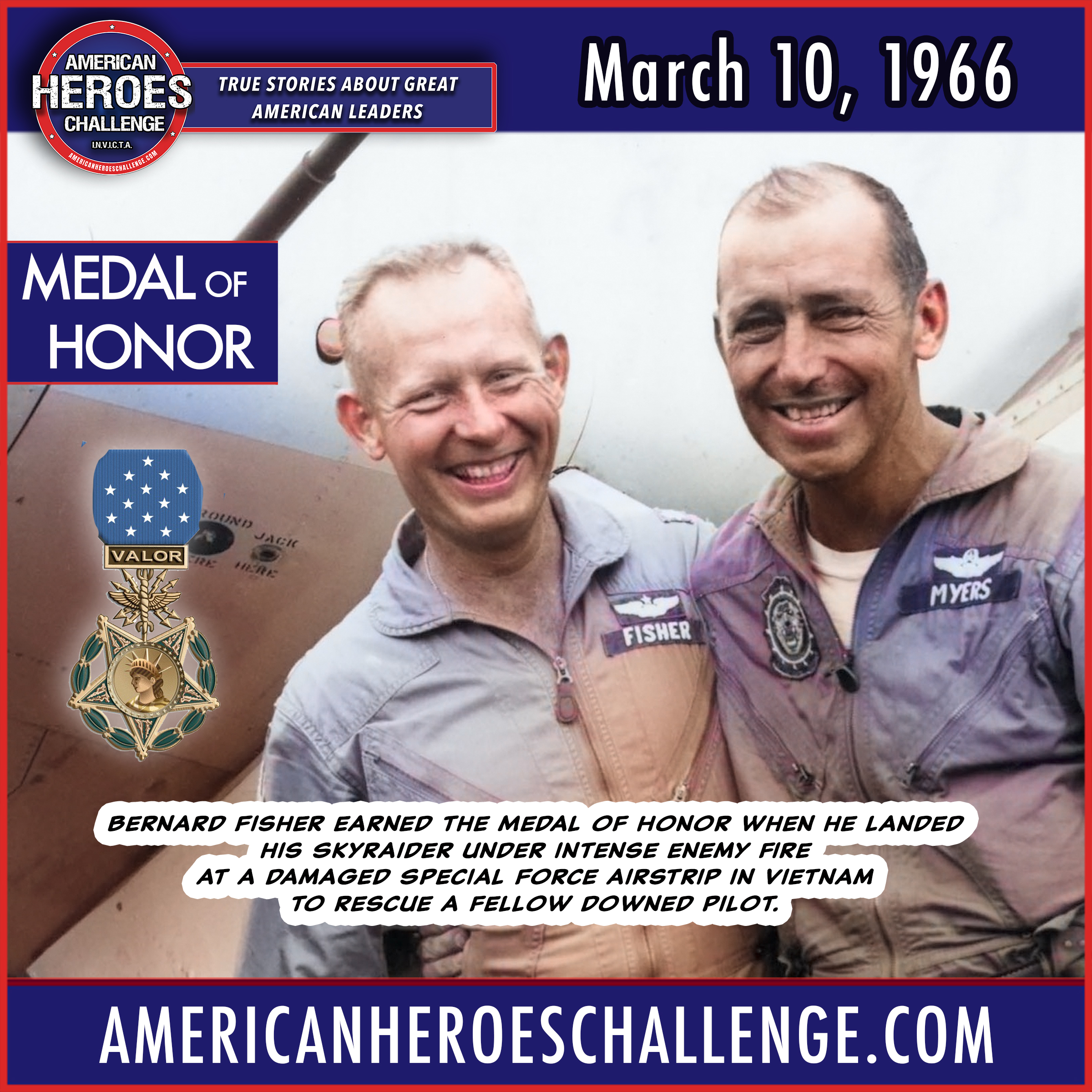 Featured image for “March 10 Bernard Fisher Medal of Honor”