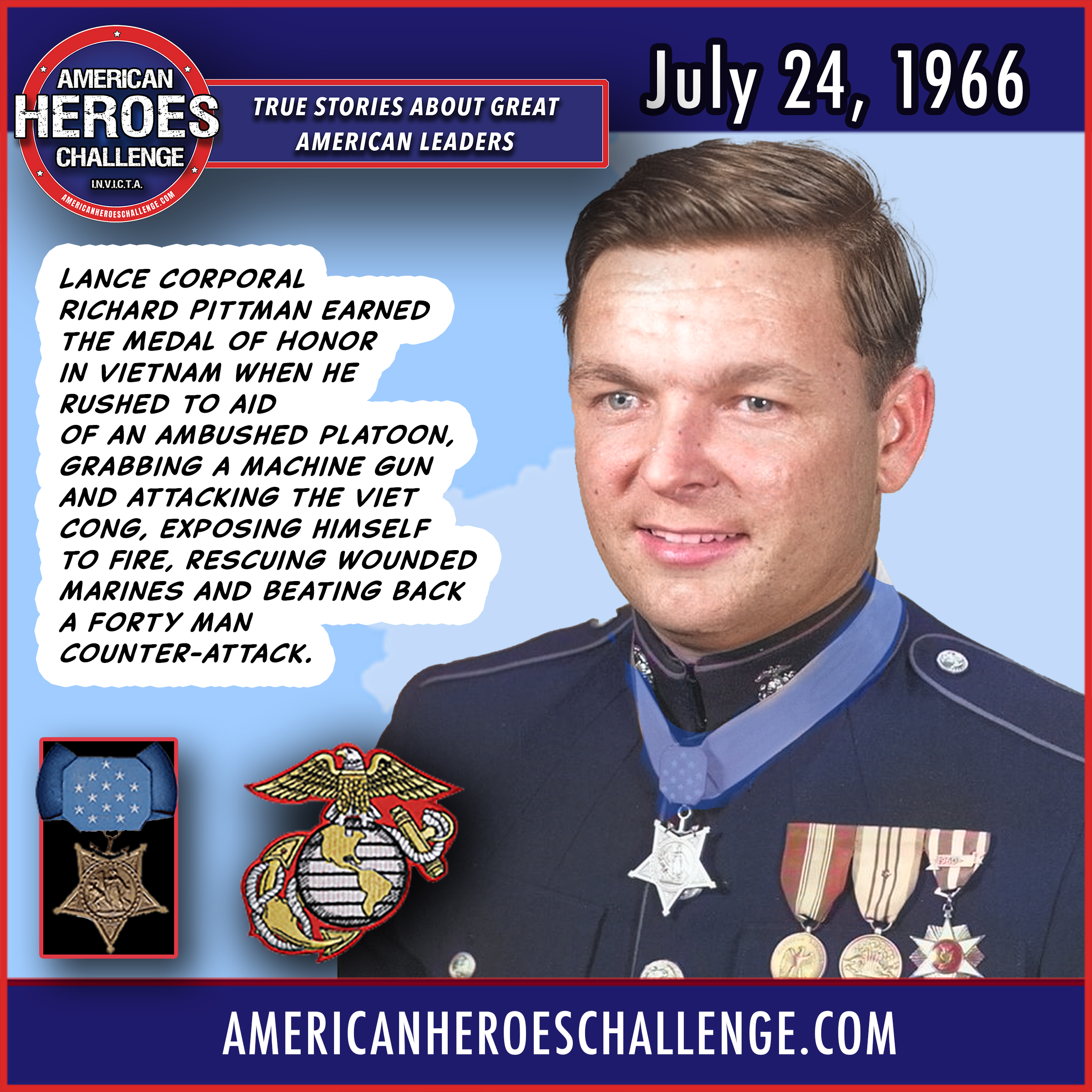 Featured image for “July 24 Richard Pittman Medal of Honor”