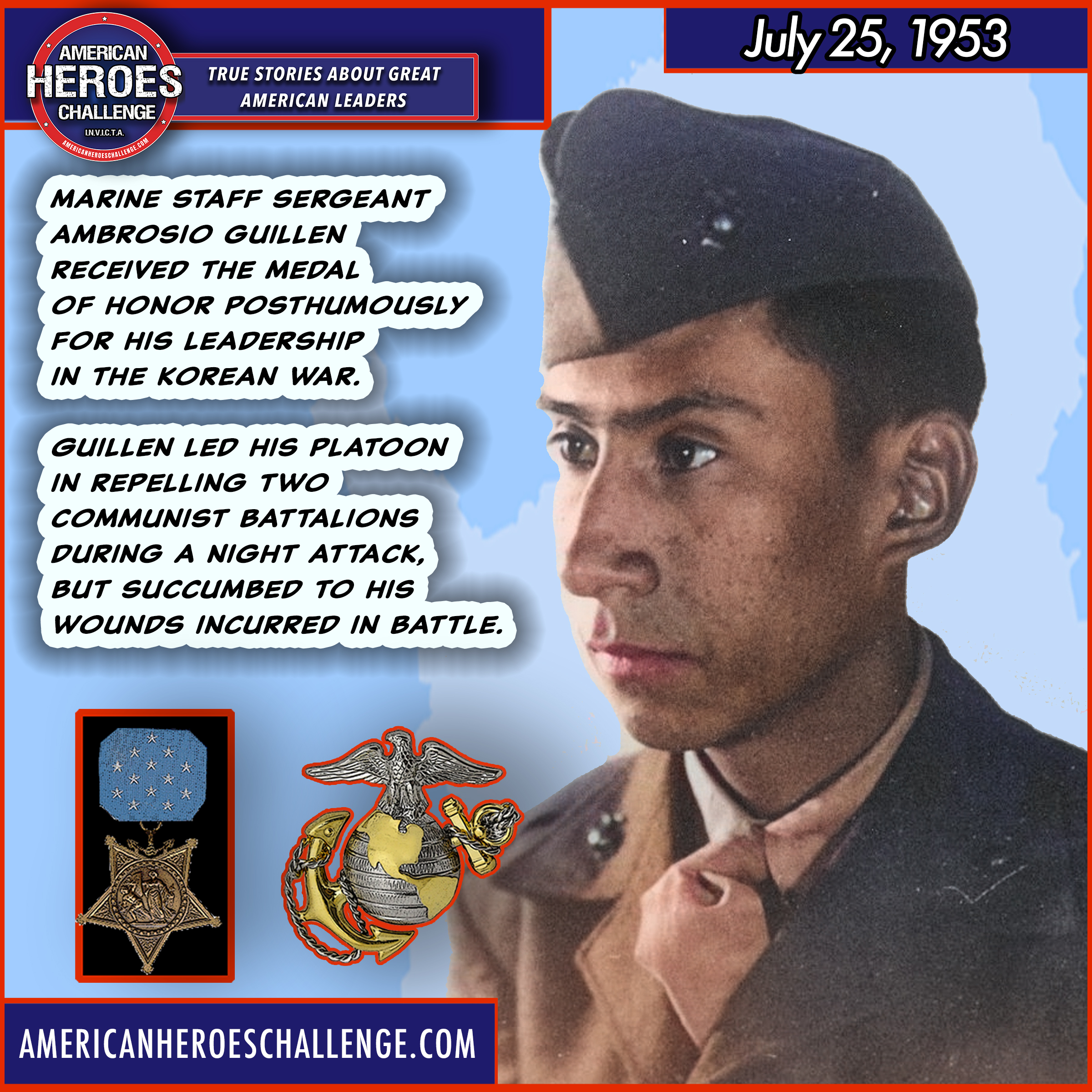 Featured image for “July 25 Ambrosia Guillen Medal of Honor”