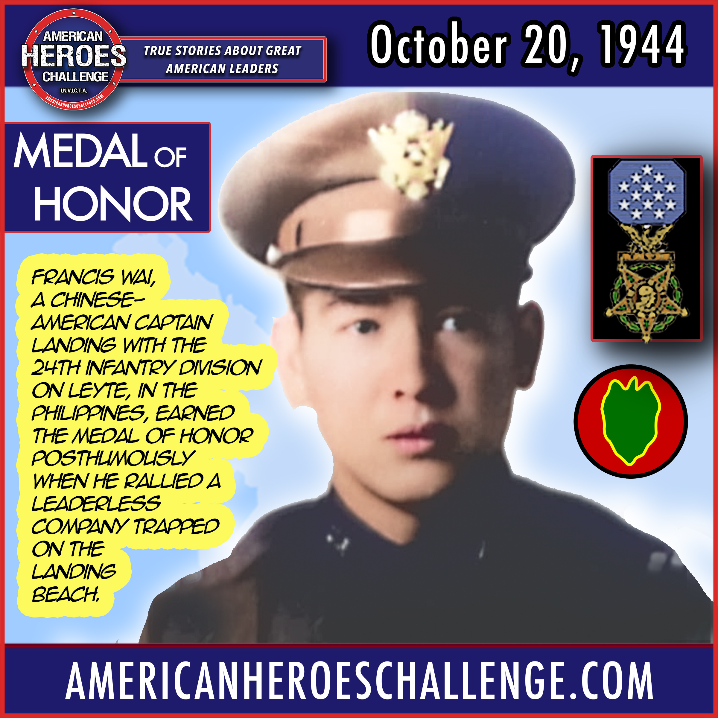 Featured image for “October 20 Francis Wai Medal of Honor”