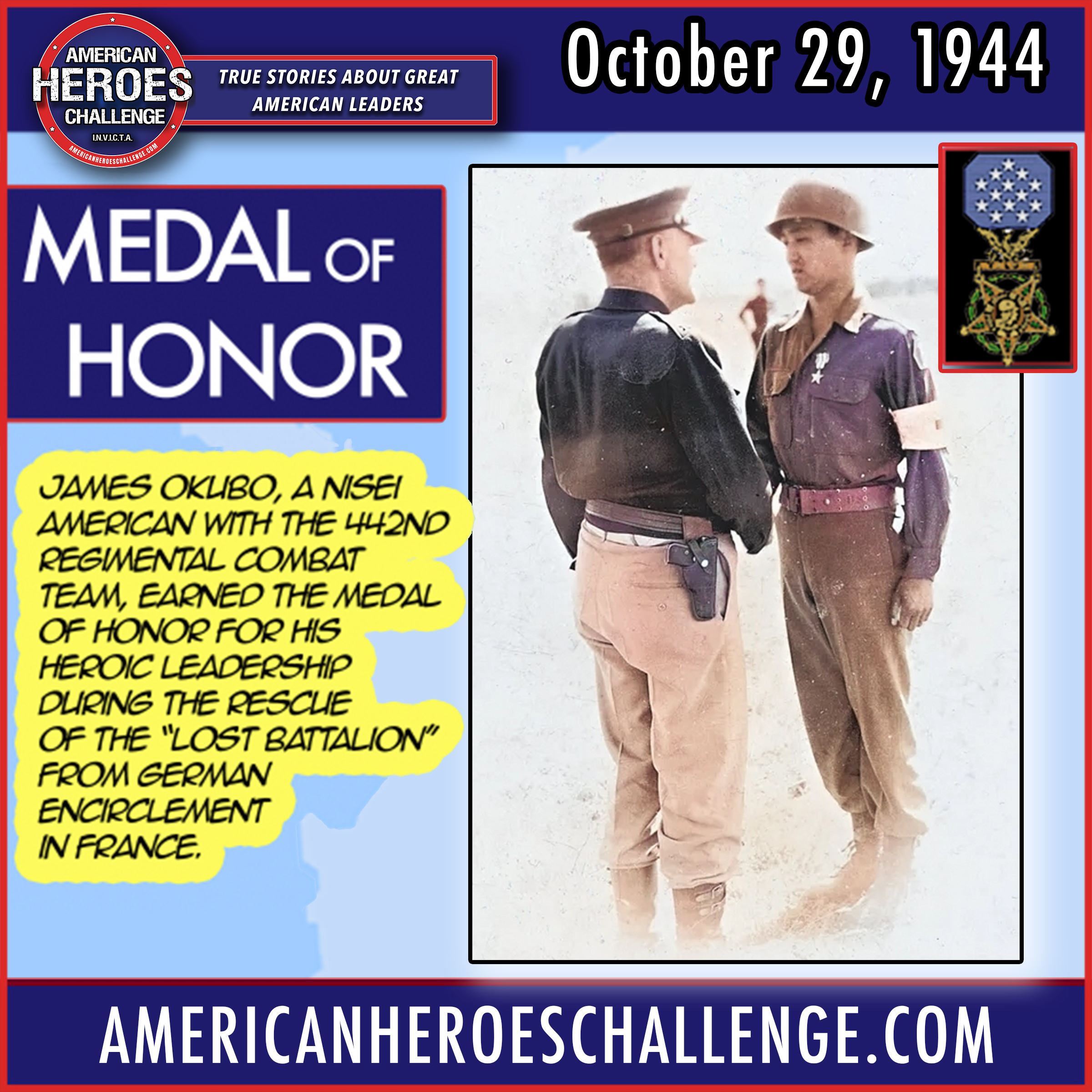 Featured image for “October 28 James Okubo Medal of Honor”